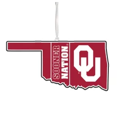 Christmas Tree Decorations Team Sports America University Of Oklahoma 5 In. NCAA Team State Christmas Ornament