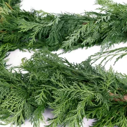 Christmas Greenery VAN ZYVERDEN 10 Ft. Live Fresh Cut Pacific Northwest Cedar Mix Coil Garland -Christmas Lights Sales van zyverden christmas garland 87427 1f 1000