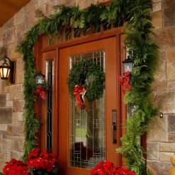 Christmas Greenery VAN ZYVERDEN 15 Ft. Live Fresh Cut Pacific Northwest Douglas And Cedar Mix Coil Garland 15 Ft. -Christmas Lights Sales van zyverden christmas garland 87429 c3 1000