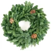 Christmas Greenery VAN ZYVERDEN 16 In. Live Fresh Cut Pacific Northwest Noble Fir Christmas Wreath With Cones -Christmas Lights Sales van zyverden christmas wreaths 87400 64 1000