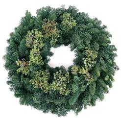 Christmas Greenery VAN ZYVERDEN 20 In. Live Fresh Cut Pacific Northwest Juniper Christmas Wreath