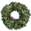 Christmas Greenery VAN ZYVERDEN 24 In. Live Fresh Cut Pacific Northwest Cinnamon Spice Christmas Wreath