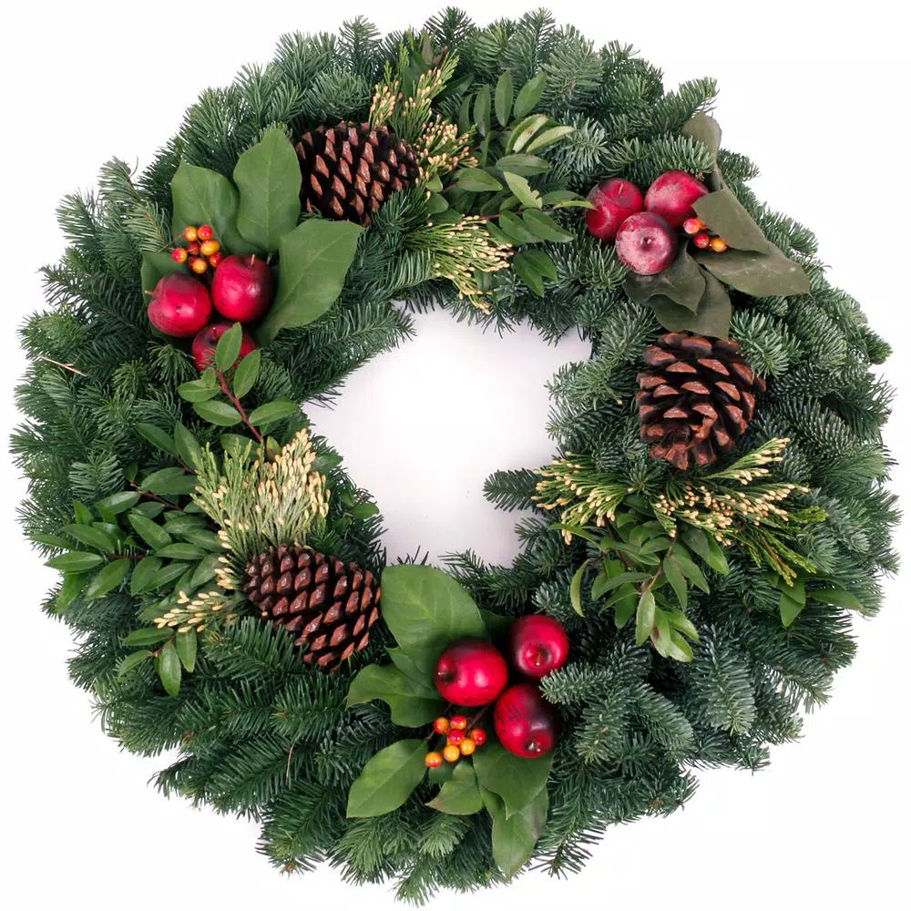 Christmas Greenery VAN ZYVERDEN 24 In. Live Fresh Cut Pacific Northwest Countryside Christmas Wreath 3 Christmas Greenery VAN ZYVERDEN 24 In. Live Fresh Cut Pacific Northwest Countryside Christmas Wreath