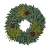 Christmas Greenery VAN ZYVERDEN 20 In. Live Fresh Cut Pacific Northwest Mixed Christmas Wreath Pine Cone Decorated