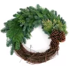 Christmas Greenery VAN ZYVERDEN 20 In. Live Fresh Cut Pacific Northwest Grape Vine And Greens Christmas Wreath -Christmas Lights Sales van zyverden christmas wreaths 87434 64 1000