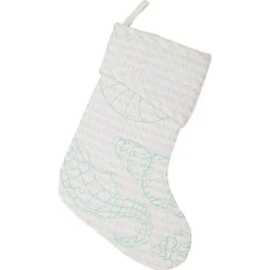 Indoor Christmas Decorations VHC Brands 15 In. Cotton/Metallic Thread Arielle Bright White Coastal Christmas Decor Stocking -Christmas Lights Sales vhc brands christmas stockings 28466 c3 1000