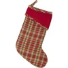Indoor Christmas Decorations VHC Brands 15 In. Cotton Claren Cherry Red Rustic Christmas Decor Stocking -Christmas Lights Sales vhc brands christmas stockings 28770 64 1000