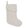 Indoor Christmas Decorations VHC Brands 15 In. Cotton/Metallic Thread Creme Nowell Farmhouse Christmas Decor Stocking -Christmas Lights Sales vhc brands christmas stockings 28812 64 1000
