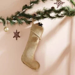 Indoor Christmas Decorations VHC Brands 20 In. Cotton Natural Nowell Farmhouse Christmas Decor Stocking -Christmas Lights Sales vhc brands christmas stockings 28822 31 1000