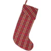 Indoor Christmas Decorations VHC Brands 20 In. Cotton Galway Barn Red Rustic Christmas Decor Stocking -Christmas Lights Sales vhc brands christmas stockings 32194 64 1000