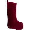 Indoor Christmas Decorations VHC Brands 20 In. Cotton Red Velvet Holiday Traditional Christmas Decor Stocking -Christmas Lights Sales vhc brands christmas stockings 38625 64 1000