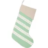 Indoor Christmas Decorations VHC Brands 20 In. Cotton And Felt Mint Margot Farmhouse Christmas Decor Stocking -Christmas Lights Sales vhc brands christmas stockings 42569 64 1000