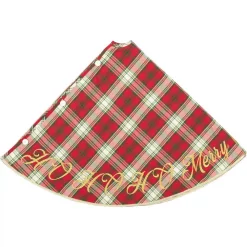 Christmas Tree Decorations VHC Brands 55 In. Holiday Cherry Red Farmhouse Christmas Decor Tree Skirt -Christmas Lights Sales vhc brands christmas tree skirts collars 31970 4f 1000
