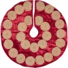Christmas Tree Decorations VHC Brands 21 In. Red Memories Glam Christmas Decor Mini Tree Skirt -Christmas Lights Sales vhc brands christmas tree skirts collars 32022 64 1000