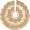 Christmas Tree Decorations VHC Brands 21 In. Creme Memories Glam Christmas Decor Mini Tree Skirt -Christmas Lights Sales vhc brands christmas tree skirts collars 32027 64 1000