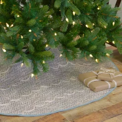 Christmas Tree Decorations VHC Brands 48 In. Sanbourne Creme White Coastal Christmas Decor Tree Skirt -Christmas Lights Sales vhc brands christmas tree skirts collars 32066 31 1000