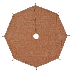 Christmas Tree Decorations VHC Brands 60 In. Soleil Candy Apple Red Glam Christmas Decor Tree Skirt