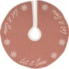 Christmas Tree Decorations VHC Brands 21 In. Let It Snow Apple Red Farmhouse Christmas Decor Mini Tree Skirt -Christmas Lights Sales vhc brands christmas tree skirts collars 32182 64 1000