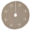 Christmas Tree Decorations VHC Brands 48 In. Pearlescent Natural Tan Coastal Christmas Decor Tree Skirt -Christmas Lights Sales vhc brands christmas tree skirts collars 32188 64 1000