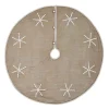 Christmas Tree Decorations VHC Brands 55 In. Pearlescent Natural Tan Coastal Christmas Decor Tree Skirt -Christmas Lights Sales vhc brands christmas tree skirts collars 32189 64 1000