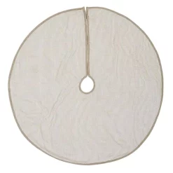 Christmas Tree Decorations VHC Brands 55 In. Pearlescent Natural Tan Coastal Christmas Decor Tree Skirt -Christmas Lights Sales vhc brands christmas tree skirts collars 32189 c3 1000