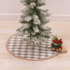 Christmas Tree Decorations VHC Brands 21 In. Amory Ivory White Farmhouse Christmas Decor Mini Tree Skirt -Christmas Lights Sales vhc brands christmas tree skirts collars 32204 31 1000