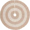 Christmas Tree Decorations VHC Brands 55 In. Carol Khaki Tan Farmhouse Christmas Decor Tree Skirt -Christmas Lights Sales vhc brands christmas tree skirts collars 42397 64 1000