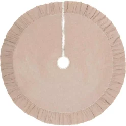 Christmas Tree Decorations VHC Brands 55 In. Carol Khaki Tan Farmhouse Christmas Decor Tree Skirt -Christmas Lights Sales vhc brands christmas tree skirts collars 42397 c3 1000