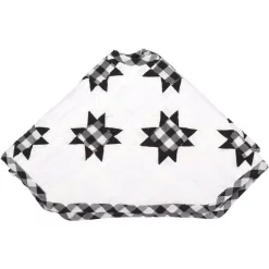 Christmas Tree Decorations VHC Brands 21 In. Black Emmie Farmhouse Christmas Decor Patchwork Tree Skirt -Christmas Lights Sales vhc brands christmas tree skirts collars 42502 4f 1000