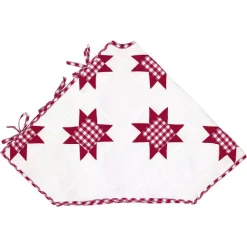 Christmas Tree Decorations VHC Brands 60 In. Red Emmie Farmhouse Christmas Decor Patchwork Tree Skirt -Christmas Lights Sales vhc brands christmas tree skirts collars 42509 4f 1000
