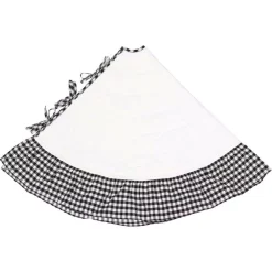 Christmas Tree Decorations VHC Brands 60 In. Black Emmie Farmhouse Christmas Decor Ruffled Tree Skirt -Christmas Lights Sales vhc brands christmas tree skirts collars 42515 4f 1000