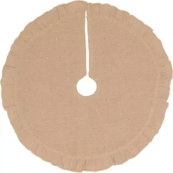 Christmas Tree Decorations VHC Brands 21 In. Jute Burlap Natural Tan Holiday Rustic And Lodge Decor Tree Skirt