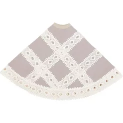 Christmas Tree Decorations VHC Brands 21 In. Grey Margot Farmhouse Christmas Decor Tree Skirt -Christmas Lights Sales vhc brands christmas tree skirts collars 42571 4f 1000