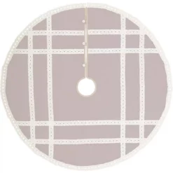 Christmas Tree Decorations VHC Brands 48 In. Grey Margot Farmhouse Christmas Decor Tree Skirt