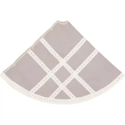 Christmas Tree Decorations VHC Brands 55 In. Grey Margot Farmhouse Christmas Decor Tree Skirt -Christmas Lights Sales vhc brands christmas tree skirts collars 42573 4f 1000