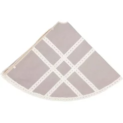 Christmas Tree Decorations VHC Brands 60 In. Grey Margot Farmhouse Christmas Decor Tree Skirt -Christmas Lights Sales vhc brands christmas tree skirts collars 42574 4f 1000