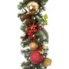Christmas Greenery Village Lighting Company 9 Ft. Pre-Lit LED Scarlet Hydrangea Garland -Christmas Lights Sales village lighting company christmas garland v 11091 64 1000