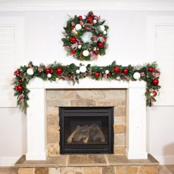 Christmas Greenery Village Lighting Company 9 Ft. Pre-Lit LED Nordic Garland -Christmas Lights Sales village lighting company christmas garland v 20714 44 1000