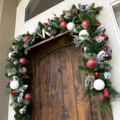 Christmas Greenery Village Lighting Company 9 Ft. Pre-Lit LED Frosted Wonderland Garland -Christmas Lights Sales village lighting company christmas garland v 20717 4f 1000