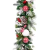 Christmas Greenery Village Lighting Company 9 Ft. Pre-Lit LED Frosted Wonderland Garland -Christmas Lights Sales village lighting company christmas garland v 20717 64 1000