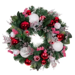 Christmas Greenery Village Lighting Company 24 In. Nordic Wreath