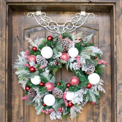 Christmas Greenery Village Lighting Company 30 In. Pre-Lit LED Frosted Wonderland Wreath -Christmas Lights Sales village lighting company christmas wreaths v 20715 44 1000