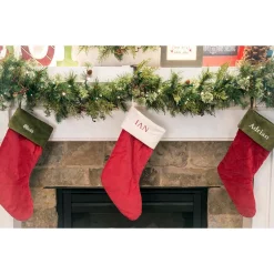 Indoor Christmas Decorations Village Lighting Company Garland And Stocking Mantle Hanger (3-Pack) -Christmas Lights Sales village lighting company stocking holders v 20530 rs 3pk 4f 1000