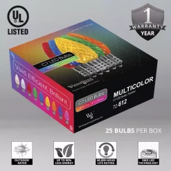 Christmas Lights Wintergreen Lighting OptiCore C7 LED Multi-Color Faceted Christmas Light Bulbs (25-Pack) -Christmas Lights Sales wintergreen lighting christmas light bulbs 72613 c3 1000