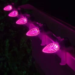 Christmas Lights Wintergreen Lighting OptiCore C7 LED Pink Faceted Christmas Light Bulbs (25-Pack) -Christmas Lights Sales wintergreen lighting christmas light bulbs 72634 4f 1000