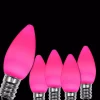 Christmas Lights Wintergreen Lighting OptiCore C7 LED Pink Smooth/Opaque Christmas Light Bulbs (25-Pack) -Christmas Lights Sales wintergreen lighting christmas light bulbs 74038 64 1000