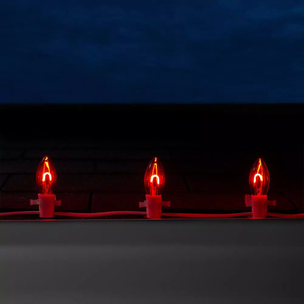 Christmas Lights Wintergreen Lighting FlexFilament C9 LED Shatterproof Red Vintage Edison Christmas Light Bulbs (5-Pack) 6 Christmas Lights Wintergreen Lighting FlexFilament C9 LED Shatterproof Red Vintage Edison Christmas Light Bulbs (5-Pack) - Image 4