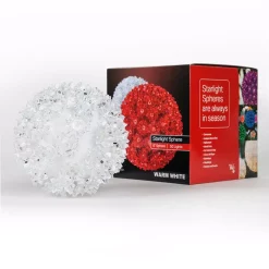 Christmas Lights Wintergreen Lighting 6 In. 70-Light LED Warm White Decorative Starlight Sphere -Christmas Lights Sales wintergreen lighting christmas novelty lights 76468 1f 1000
