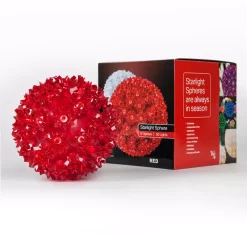 Christmas Lights Wintergreen Lighting 6 In. 70-Light LED Red Decorative Starlight Sphere -Christmas Lights Sales wintergreen lighting christmas novelty lights 76480 44 1000