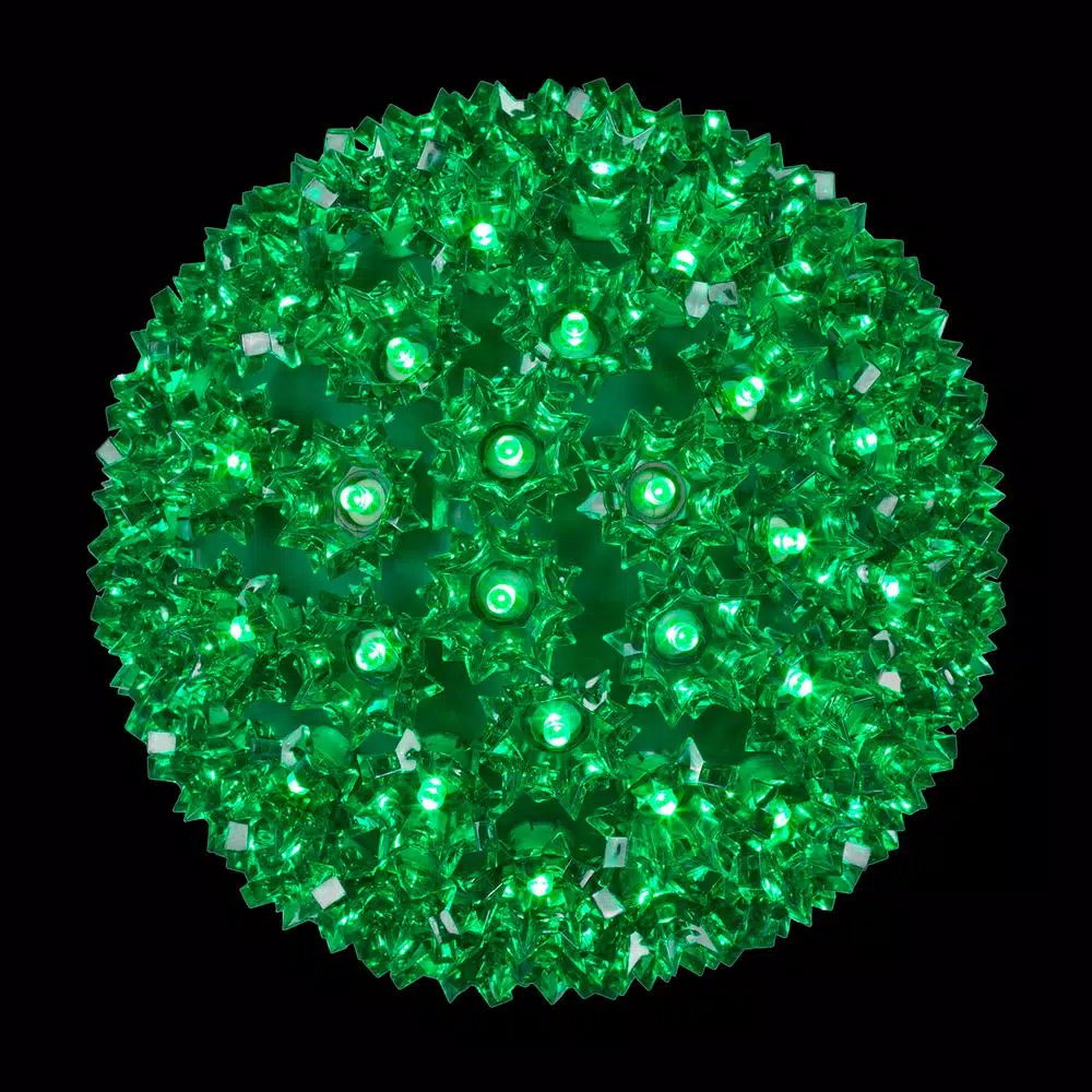 Christmas Lights Wintergreen Lighting 6 In. 70-Light LED Green Decorative Starlight Sphere 3 Christmas Lights Wintergreen Lighting 6 In. 70-Light LED Green Decorative Starlight Sphere